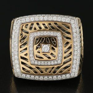 $14500 / NEW / Giorgio Visconti - Venice ITALY Designer Diamond Ring / 18K Gold